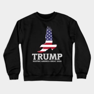 TRUMP - Keeping America Great 2020 - American Patriotic Eagle Crewneck Sweatshirt